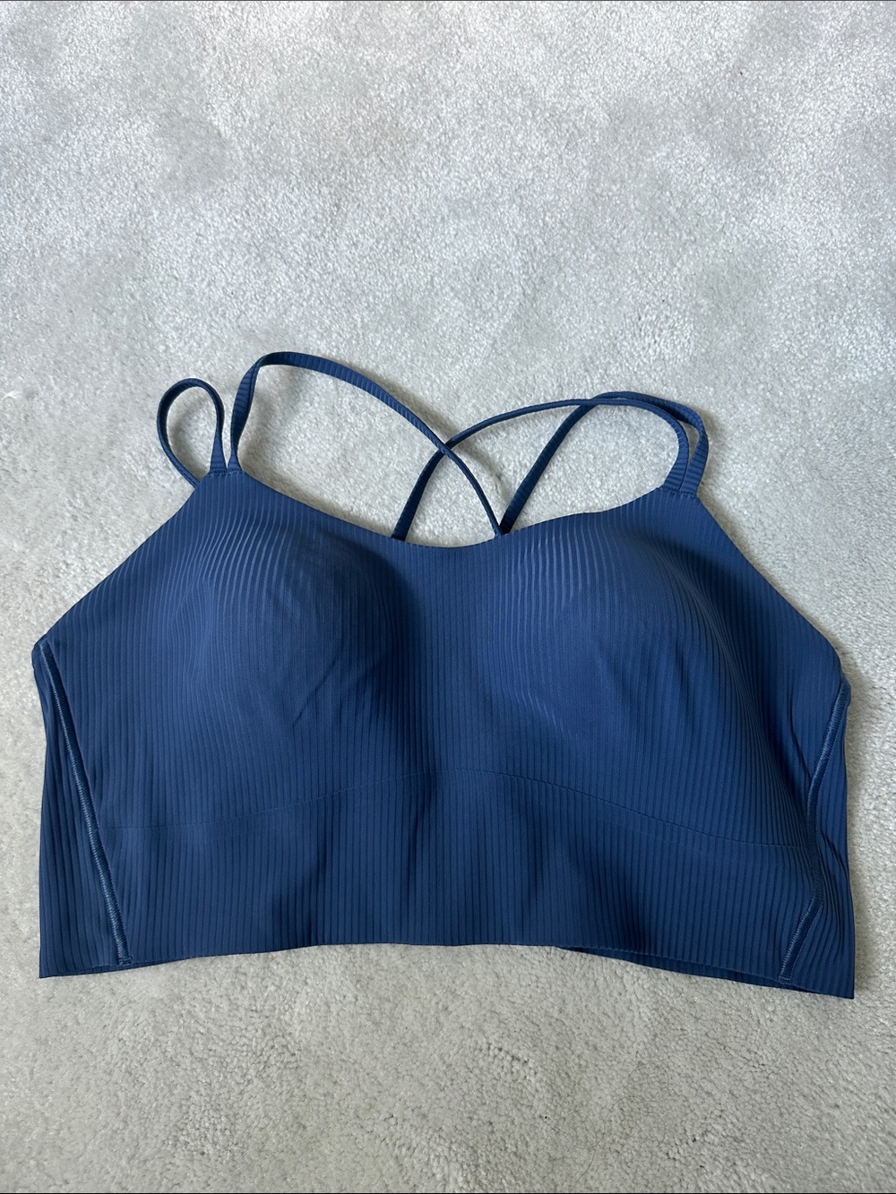 lululemon athletica Navy Ribbed Crossback Sports Bra